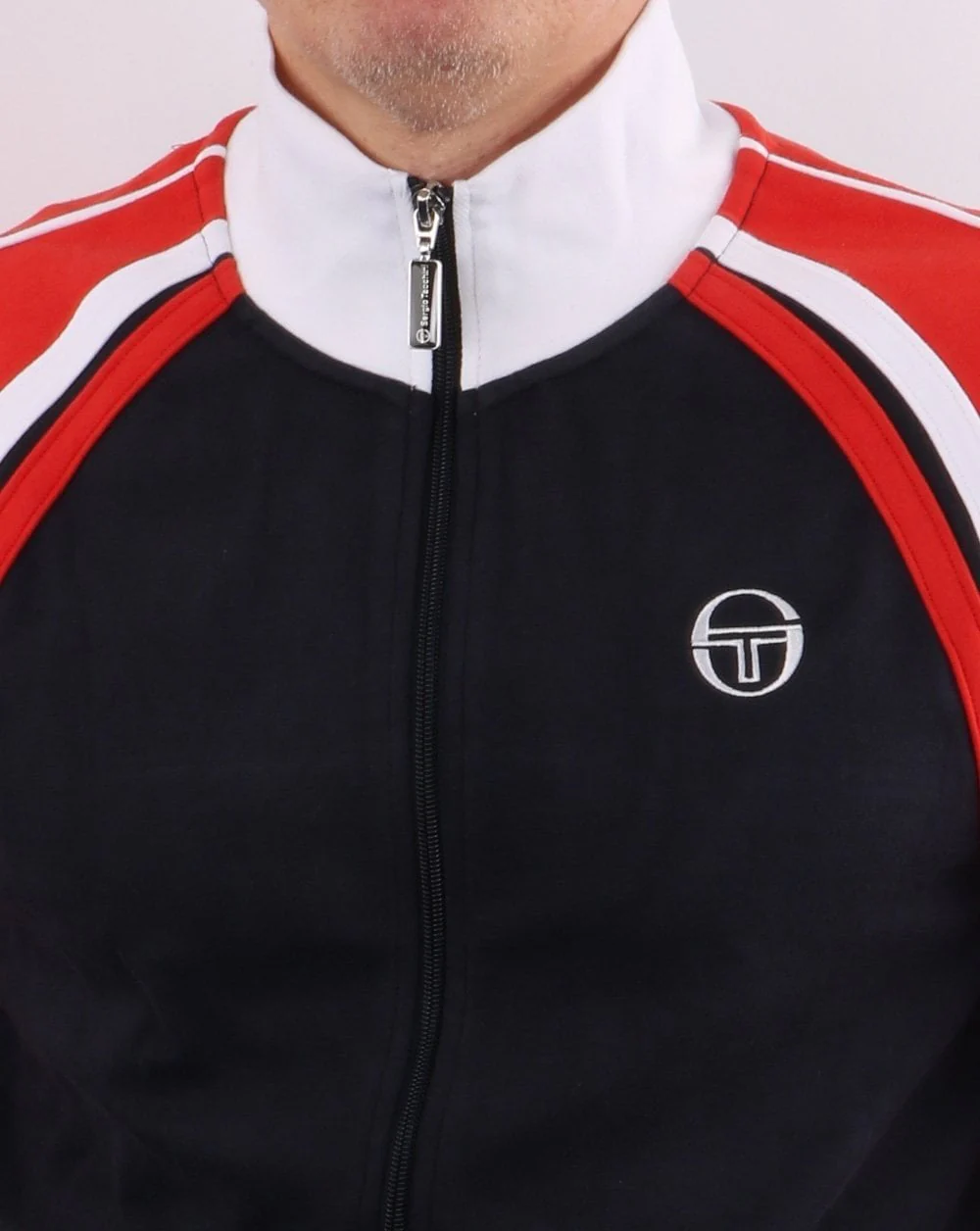 Sergio Tacchini Ghibli Track Top Navy/Red/White - Image 3