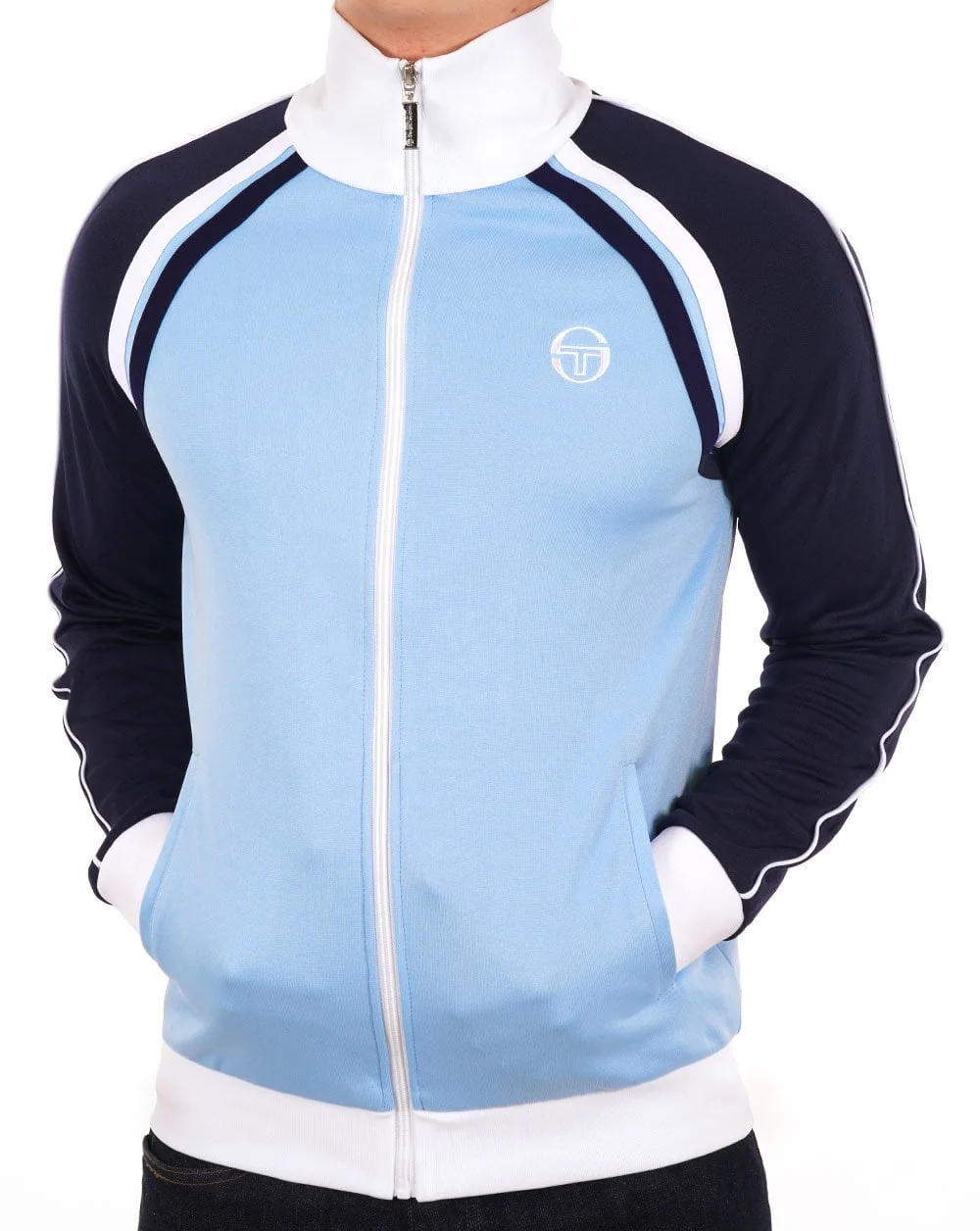 Sergio Tacchini Ghibli Track Top Sky Blue/Navy - Image 2