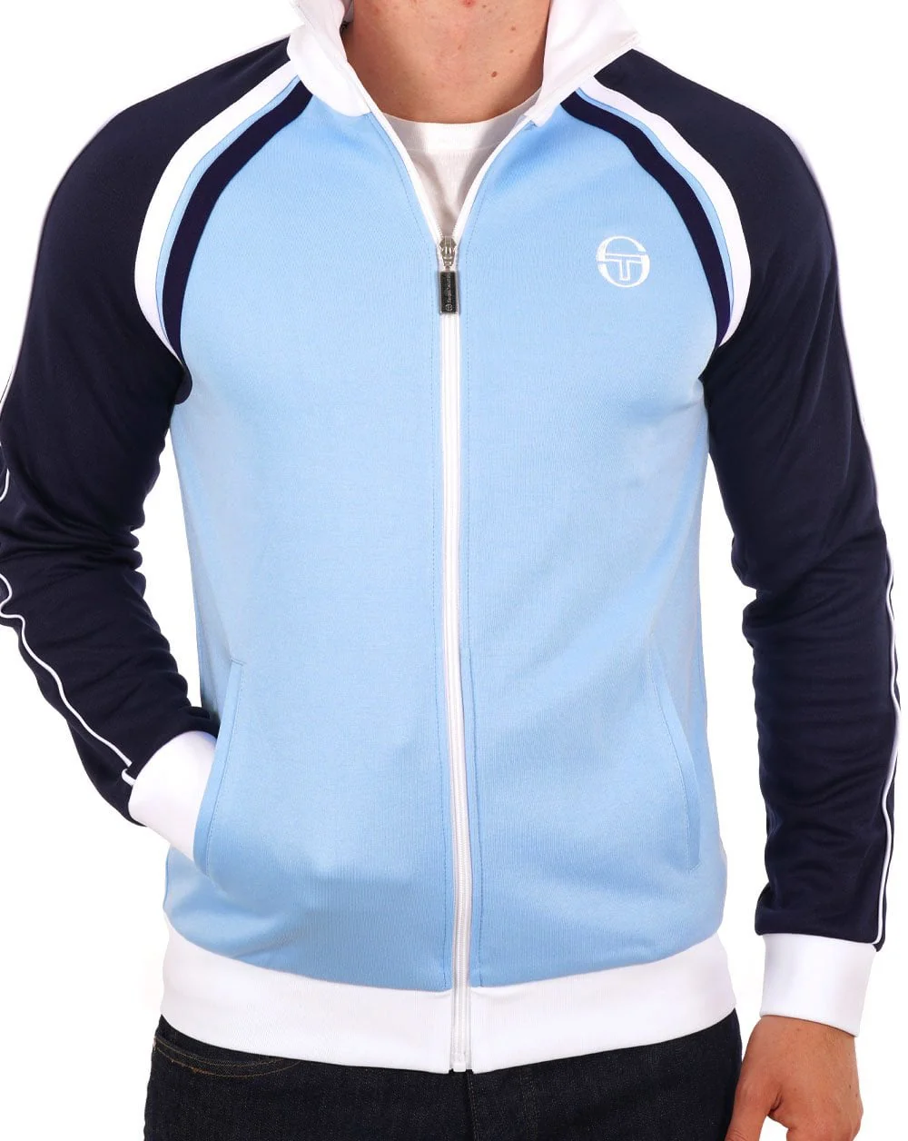 Sergio Tacchini Ghibli Track Top Sky Blue/Navy - Image 3
