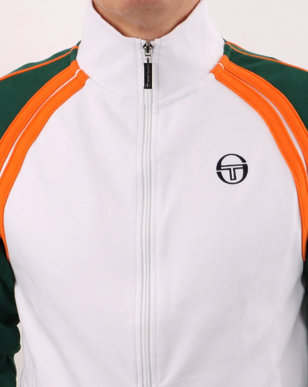 Sergio Tacchini Ghibli Track Top White/Green/Orange - Image 2