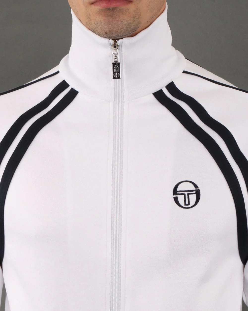 Sergio Tacchini Ghibli Track Top White/navy - Image 4
