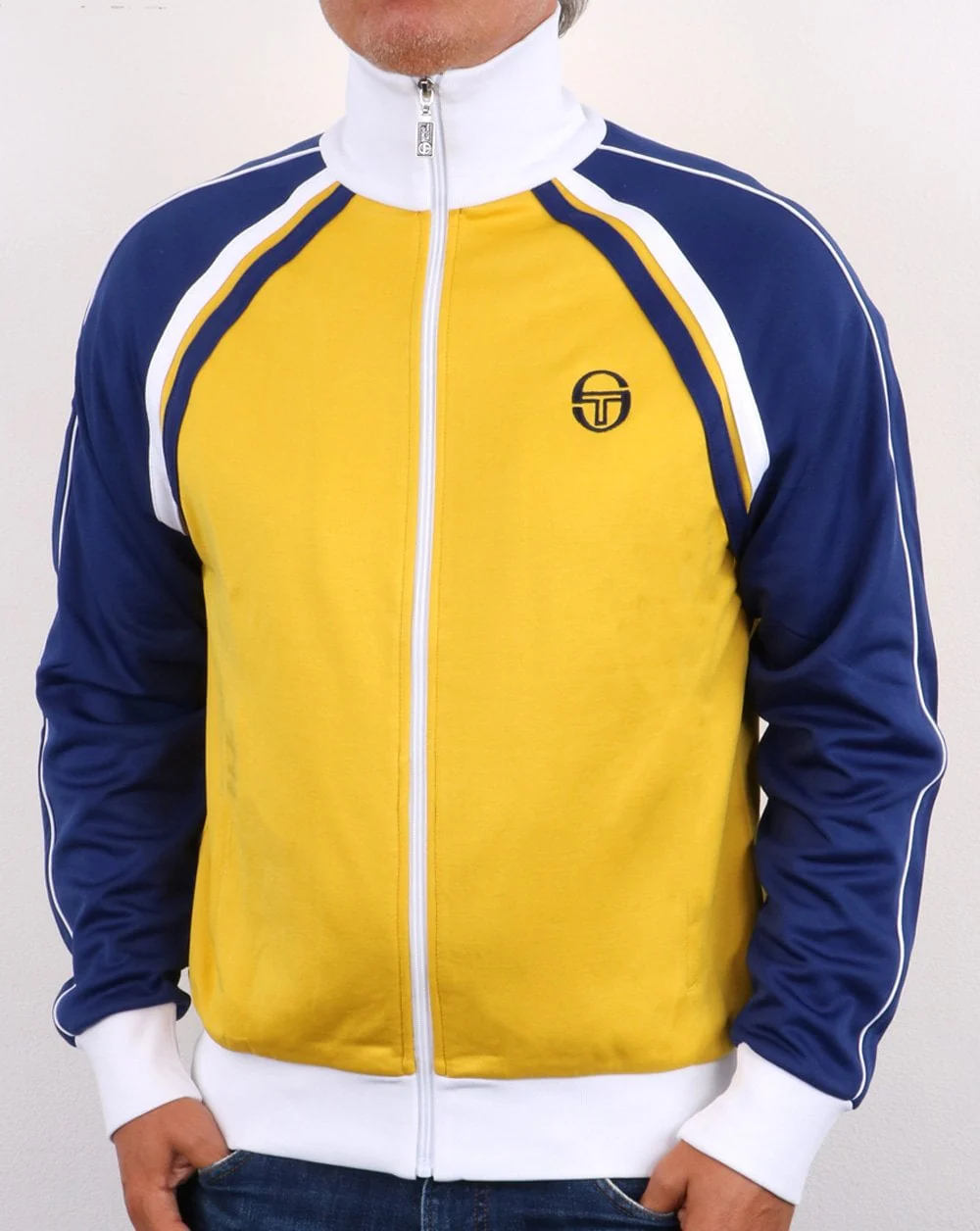 Sergio Tacchini Ghibli Track Top Yellow/Vintage Blue - Image 2