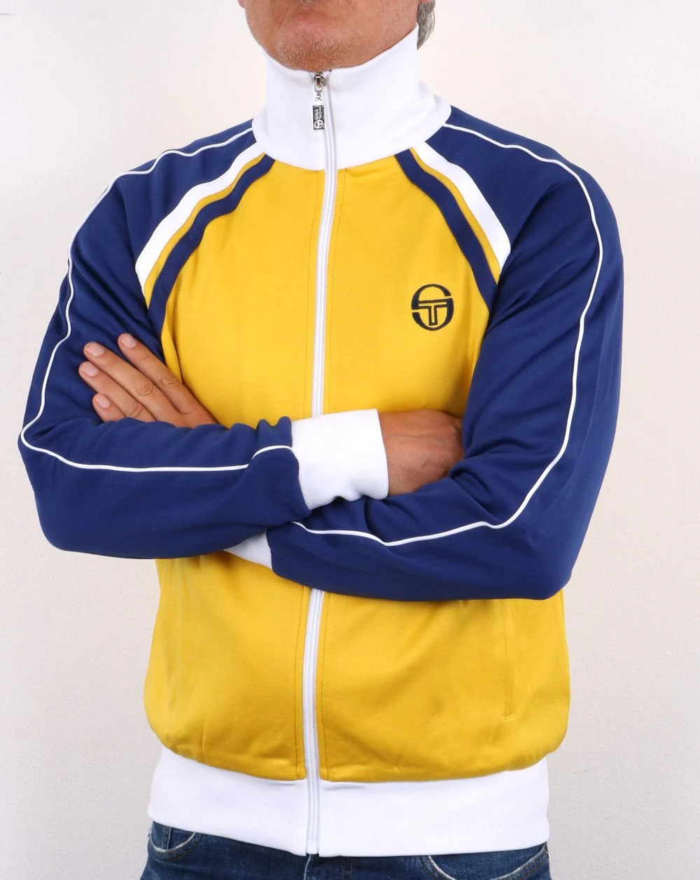 Sergio Tacchini Ghibli Track Top Yellow/Vintage Blue - Image 4