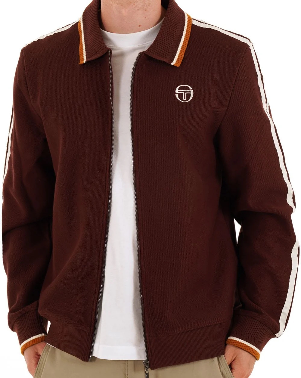 Sergio Tacchini Giorno Track Top Dark Brown - Image 3