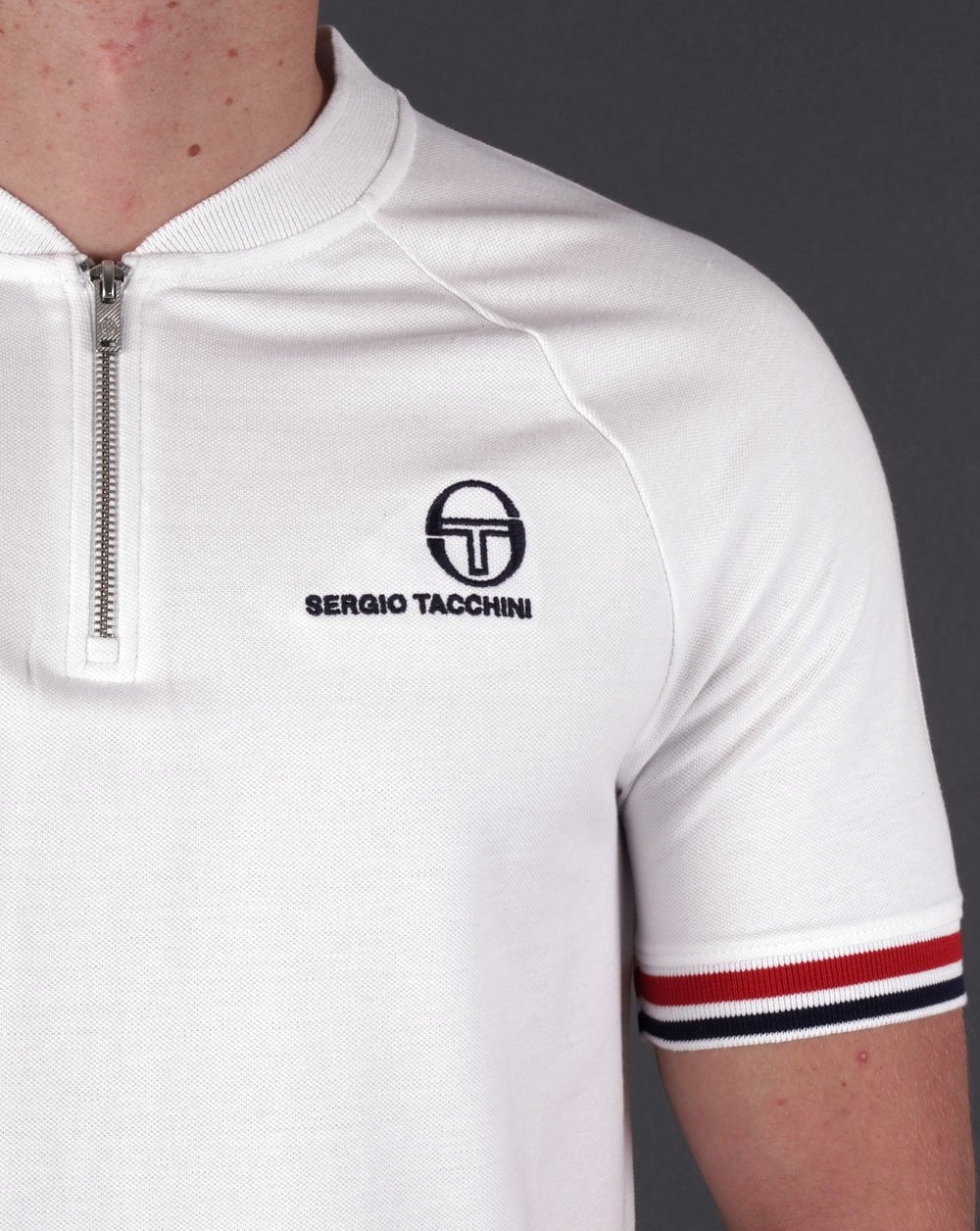 Sergio Tacchini Henley Zip T-shirt White - Image 2
