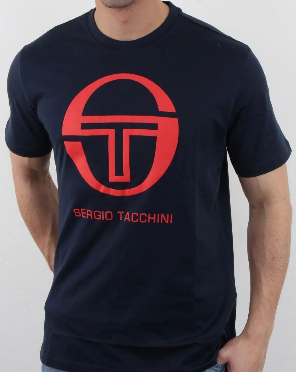 Sergio Tacchini Iberis T-shirt Navy/Red - Image 2