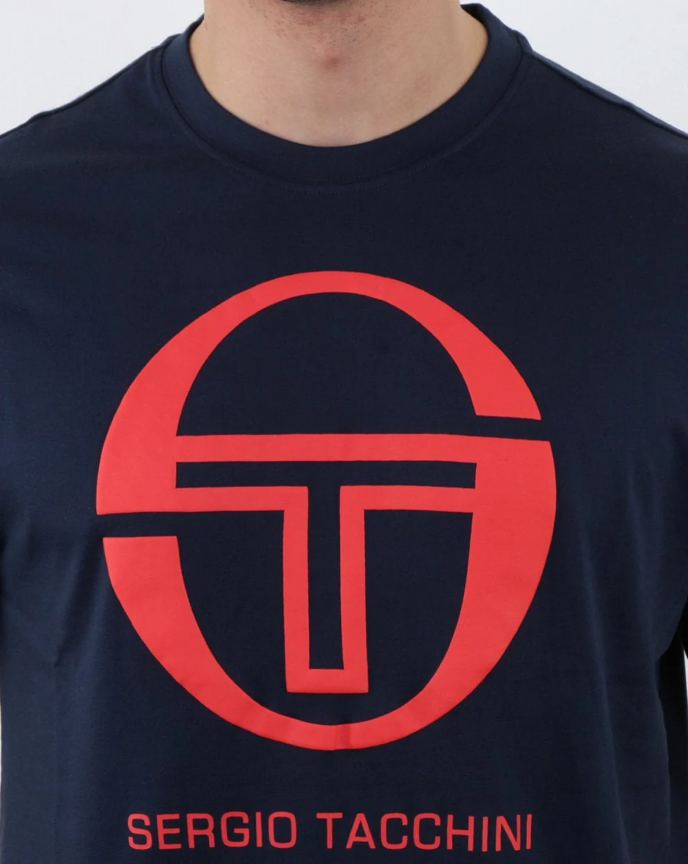 Sergio Tacchini Iberis T-shirt Navy/Red - Image 3