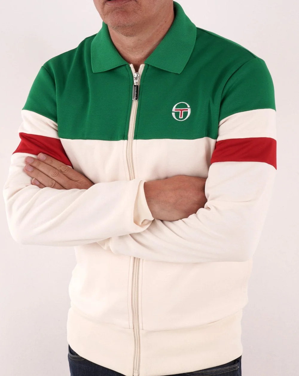 Sergio Tacchini Italia Track Top Gardenia/Green - Image 5