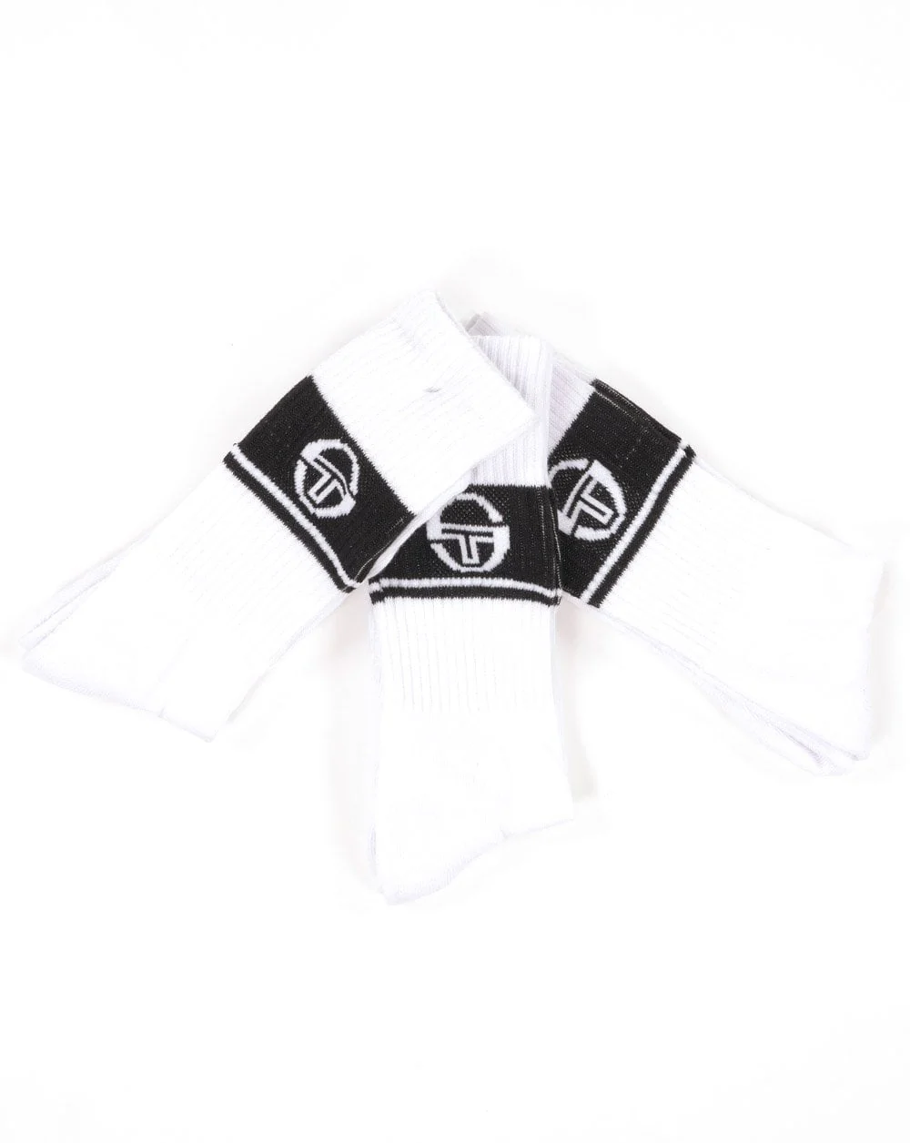 Sergio Tacchini Koos 3 Pack Socks White/Black - Image 2