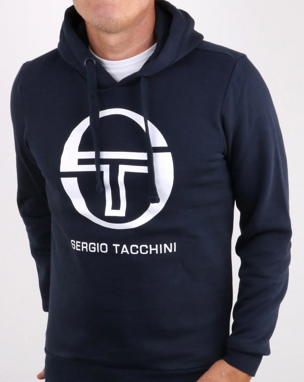 Sergio Tacchini LOGO Hoody Navy/white - Image 3