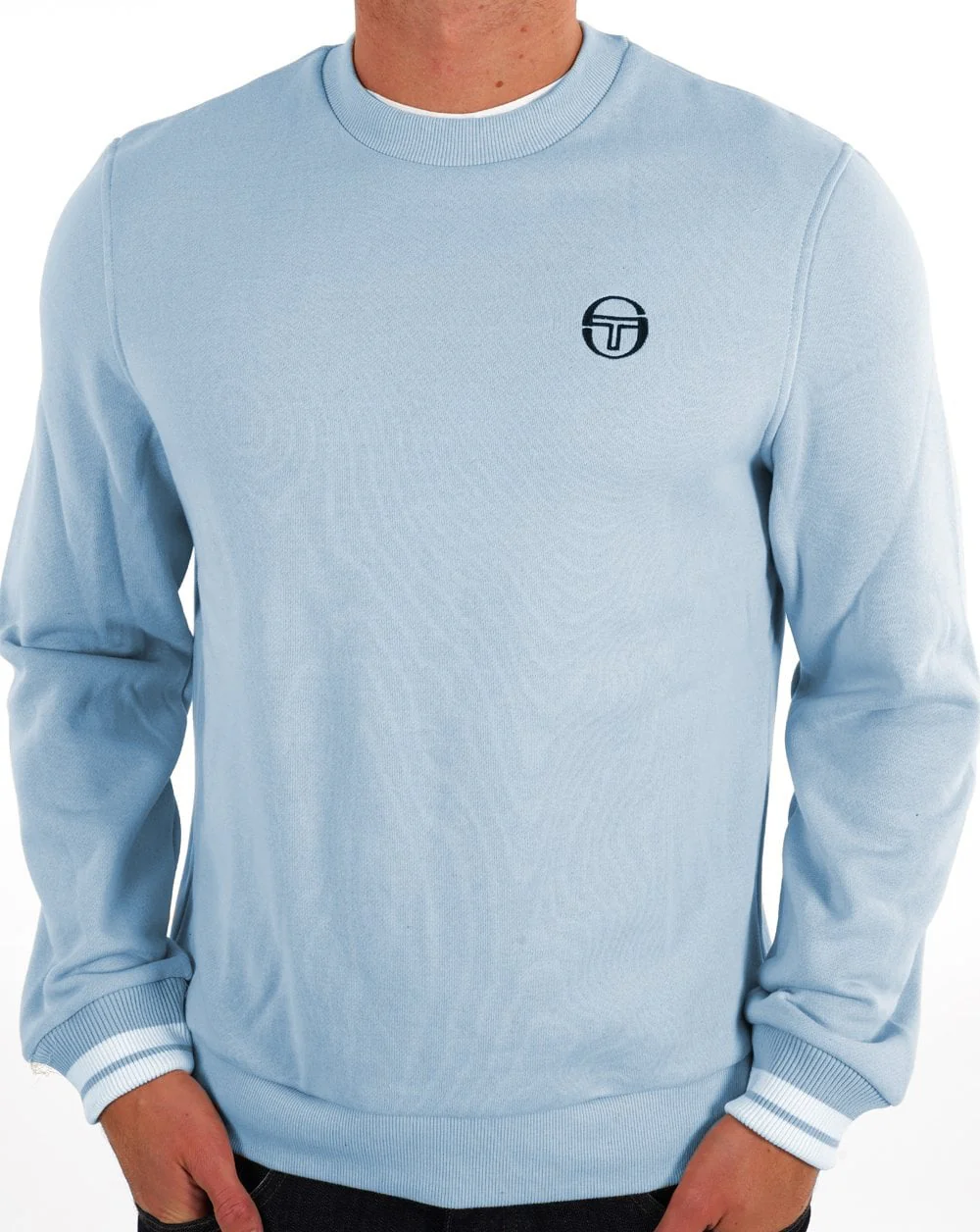 Sergio Tacchini Logo Sweat Sky/White