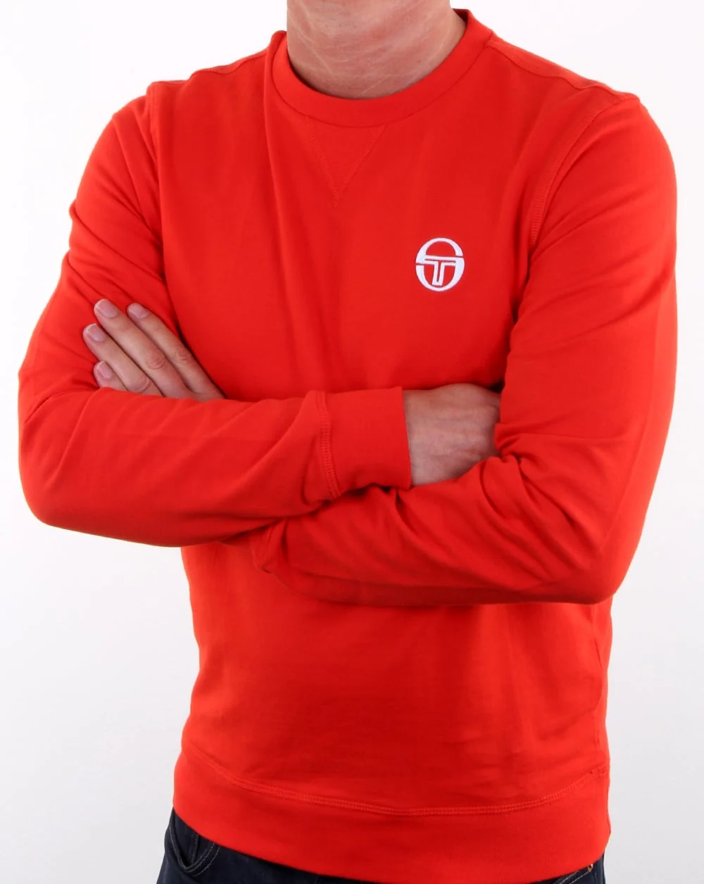 Sergio Tacchini Logo Sweatshirt Fiery Red/white - Image 2