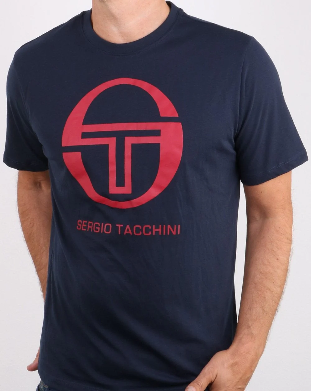Sergio Tacchini Logo T-shirt Navy/Red - Image 3