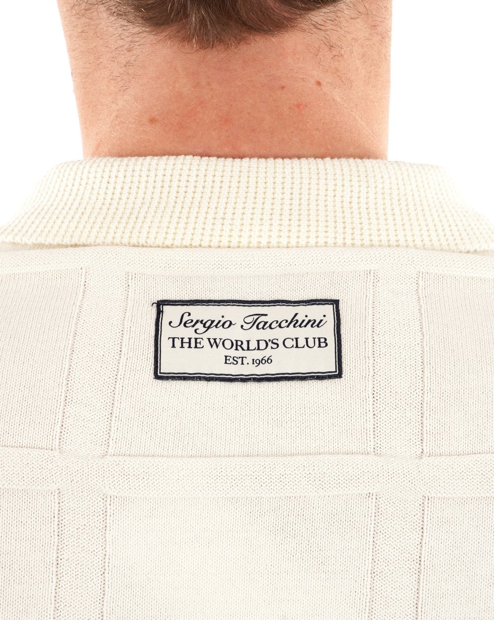 Sergio Tacchini Lorenzo 1/4 Zip Knit Polo Gardenia - Image 4