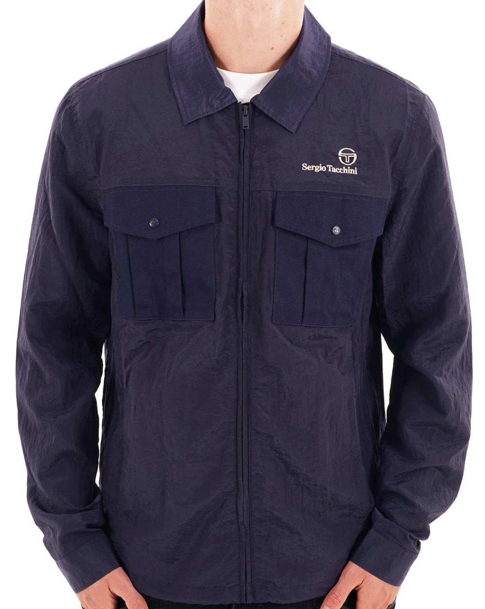Sergio Tacchini Luciano Shacket Navy Blue - Image 3