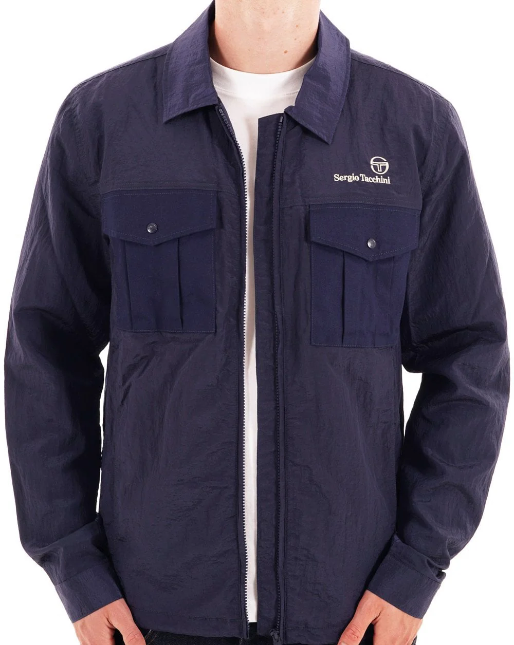 Sergio Tacchini Luciano Shacket Navy Blue - Image 4