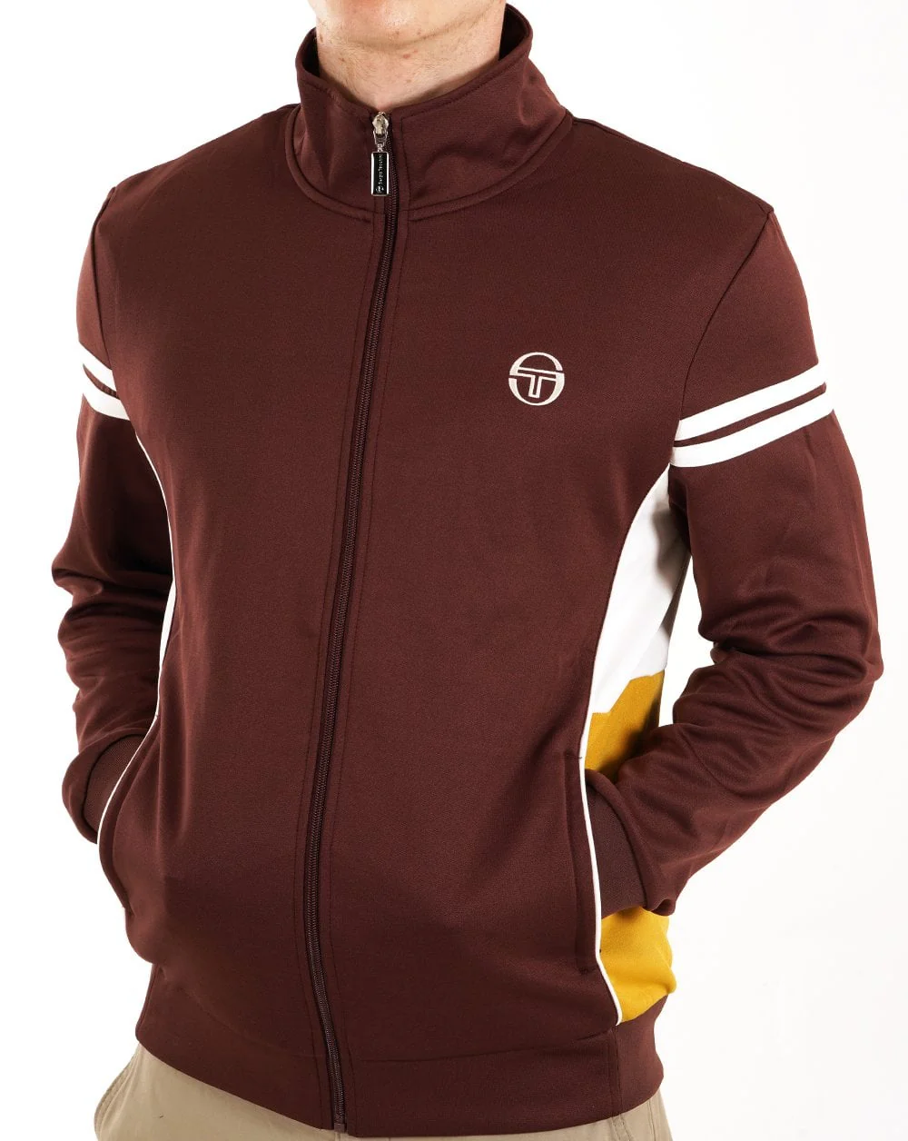 Sergio Tacchini Mambo Track Top Dark Brown - Image 2