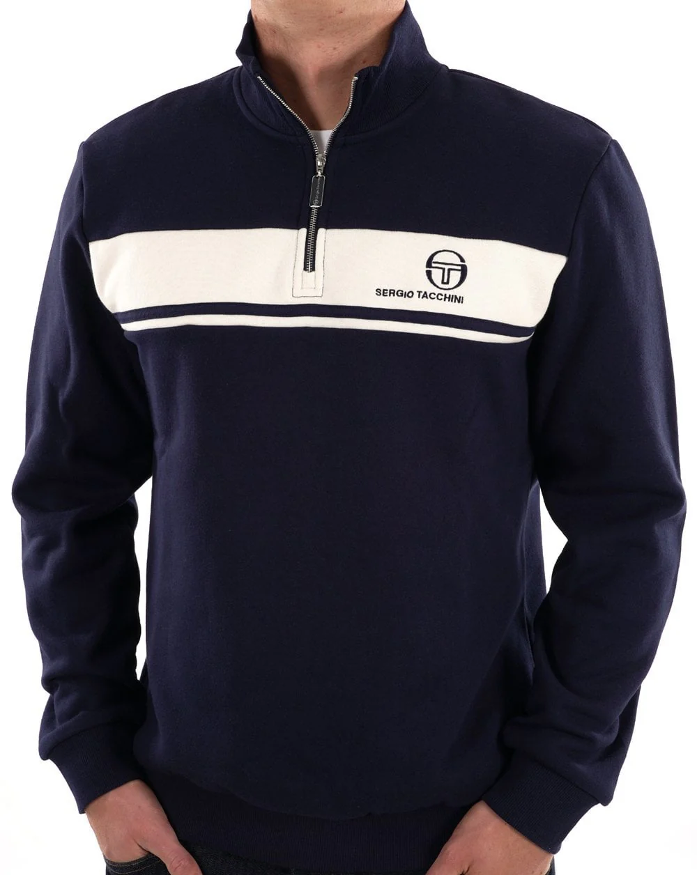 Sergio Tacchini Masters 1/4 Zip Sweat Navy - Image 2