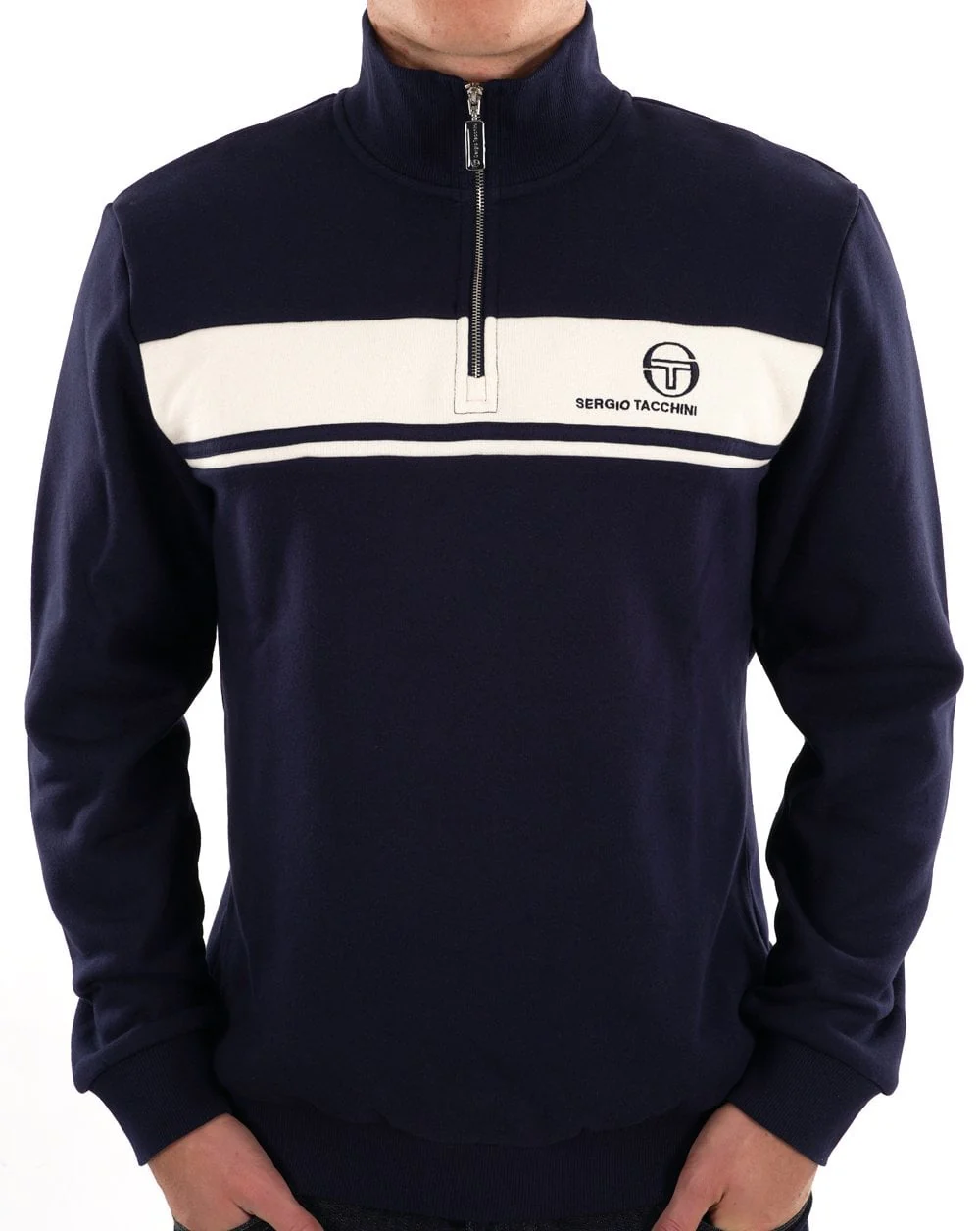 Sergio Tacchini Masters 1/4 Zip Sweat Navy - Image 3