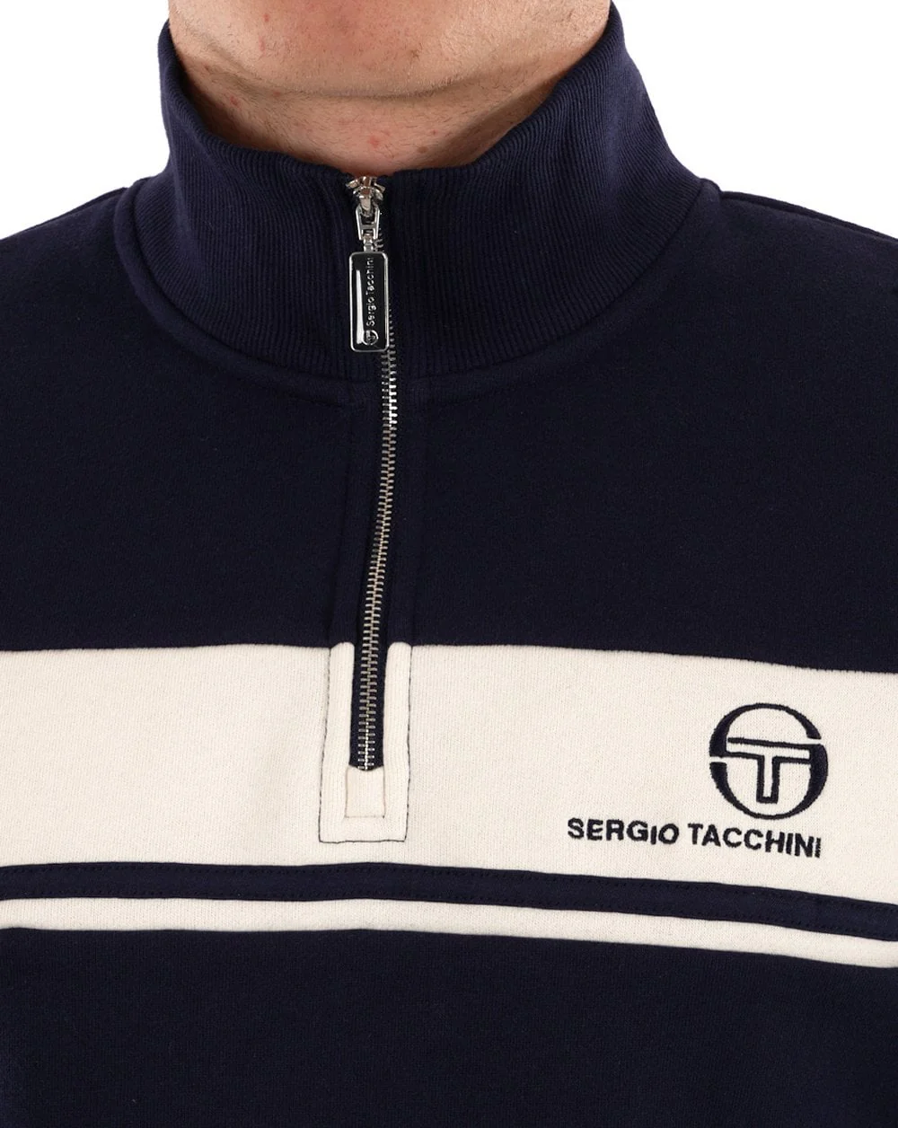 Sergio Tacchini Masters 1/4 Zip Sweat Navy - Image 4