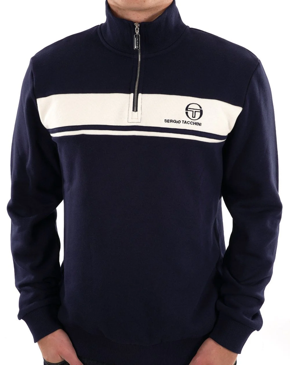 Sergio Tacchini Masters 1/4 Zip Sweat Navy - Image 5