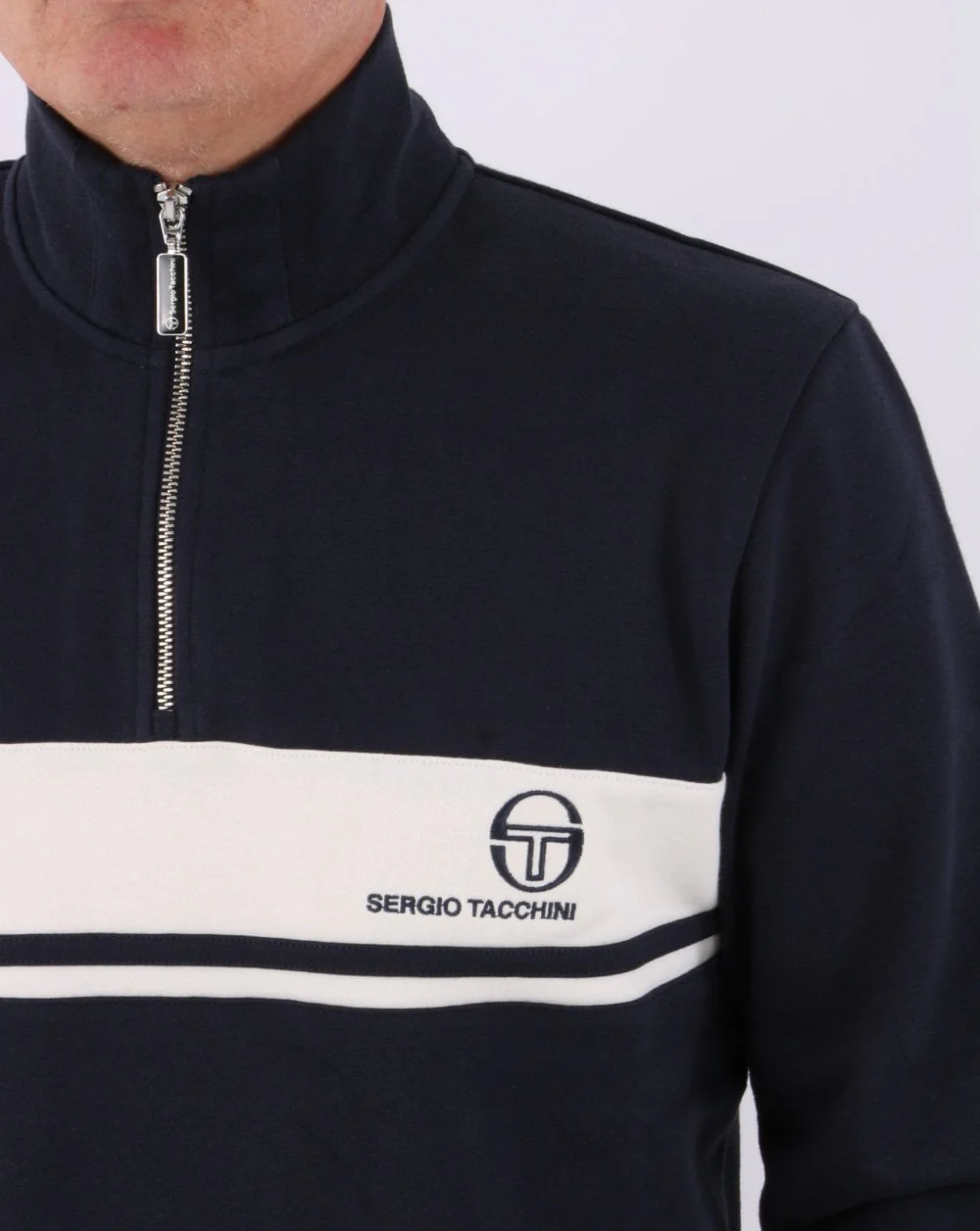 Sergio Tacchini Masters 1/4 Zip Top Navy - Image 4