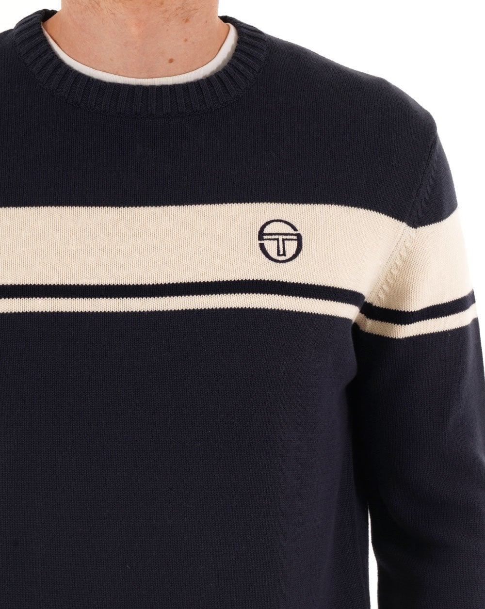 Sergio Tacchini Masters Crew Knit Navy - Image 2