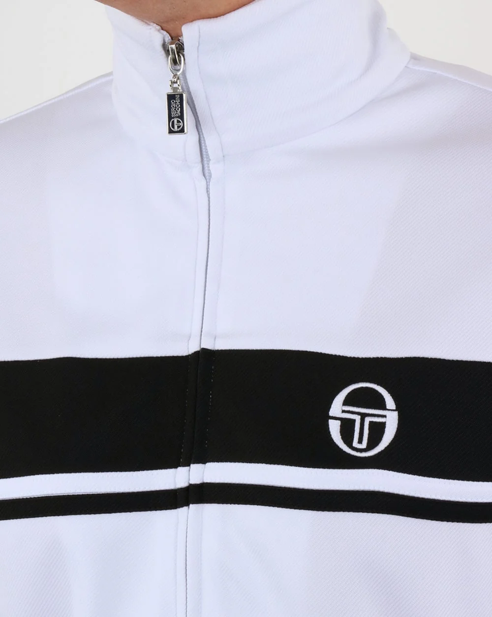 Sergio Tacchini Masters II Track Top White/Black - Image 2