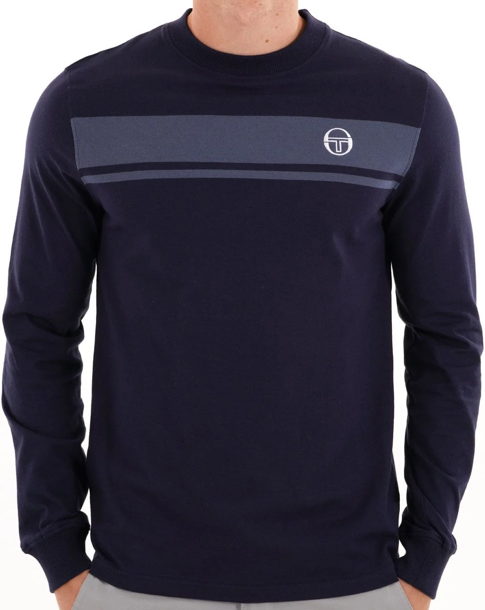 Sergio Tacchini Masters LS T Shirt Navy Vintage Indigo