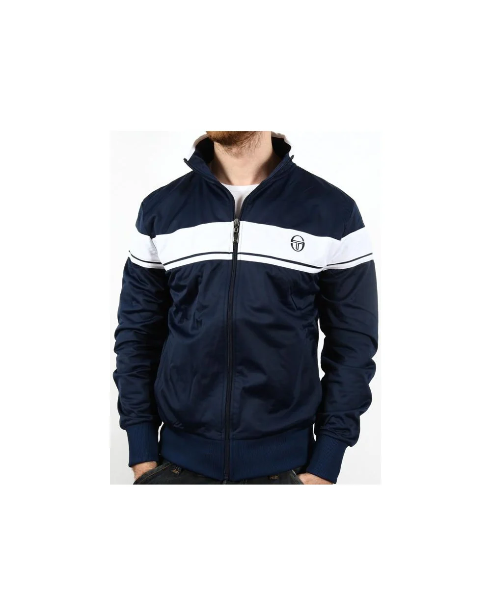 Sergio Tacchini Masters Mcenroe Track Top Navy/white - Image 2