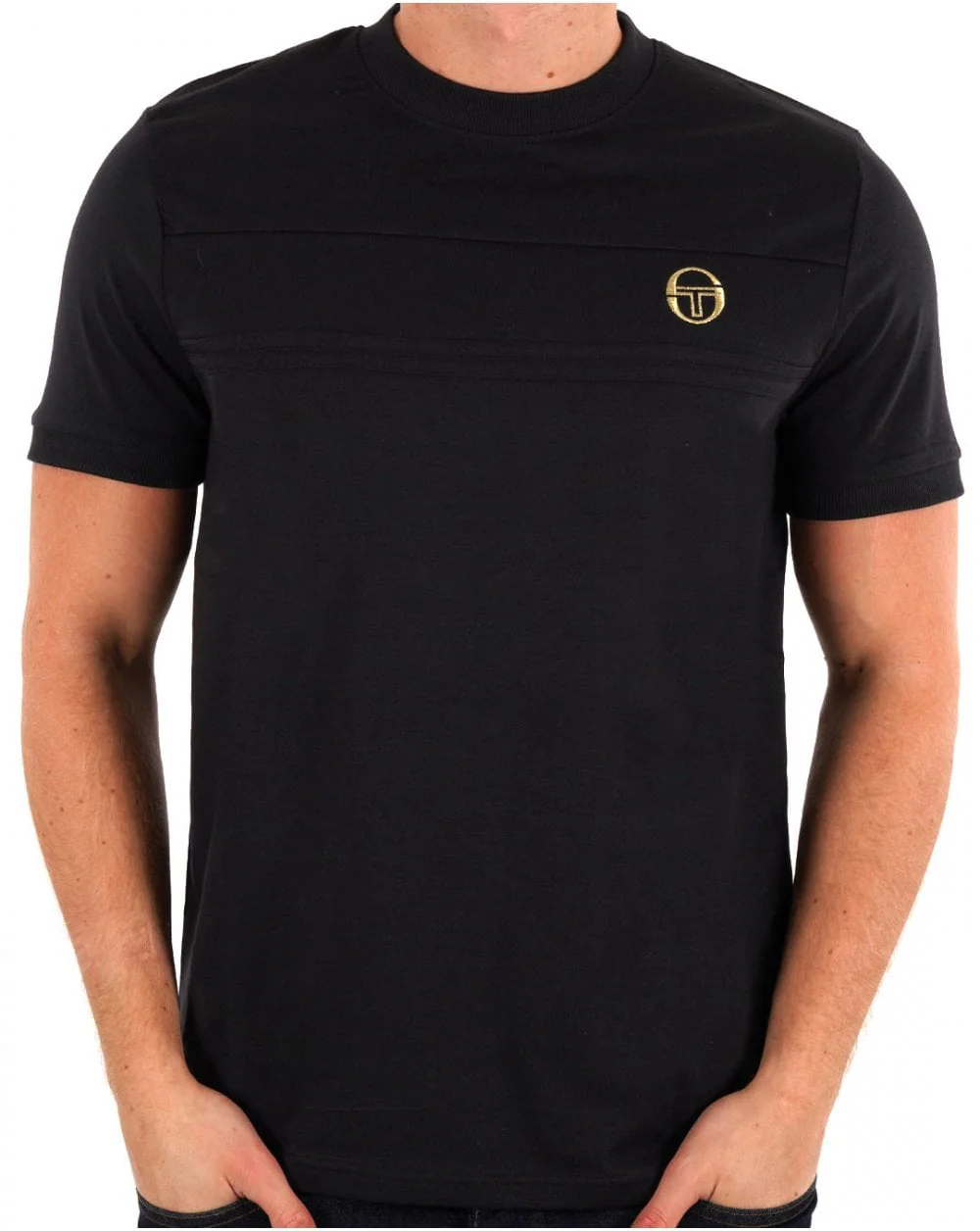 Sergio Tacchini Masters T Shirt Black/Gold