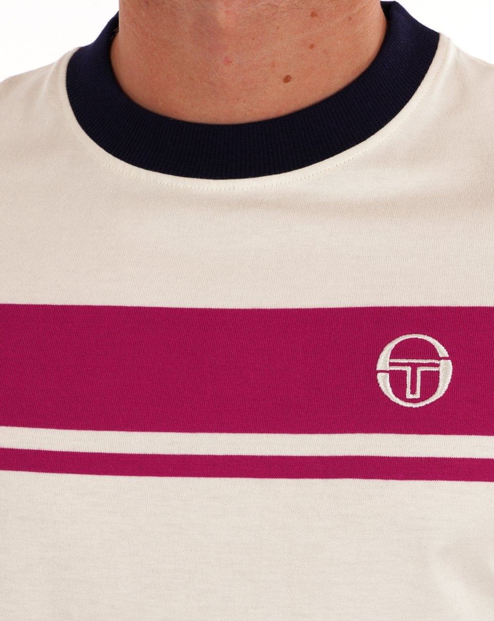 Sergio Tacchini Masters T Shirt Gardenia Fuschia - Image 2