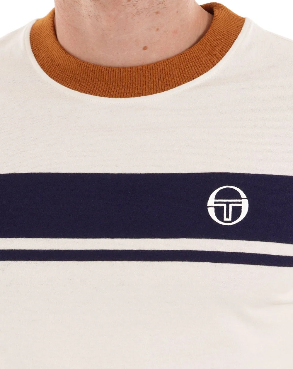 Sergio Tacchini Masters T Shirt Gardenia Navy - Image 3