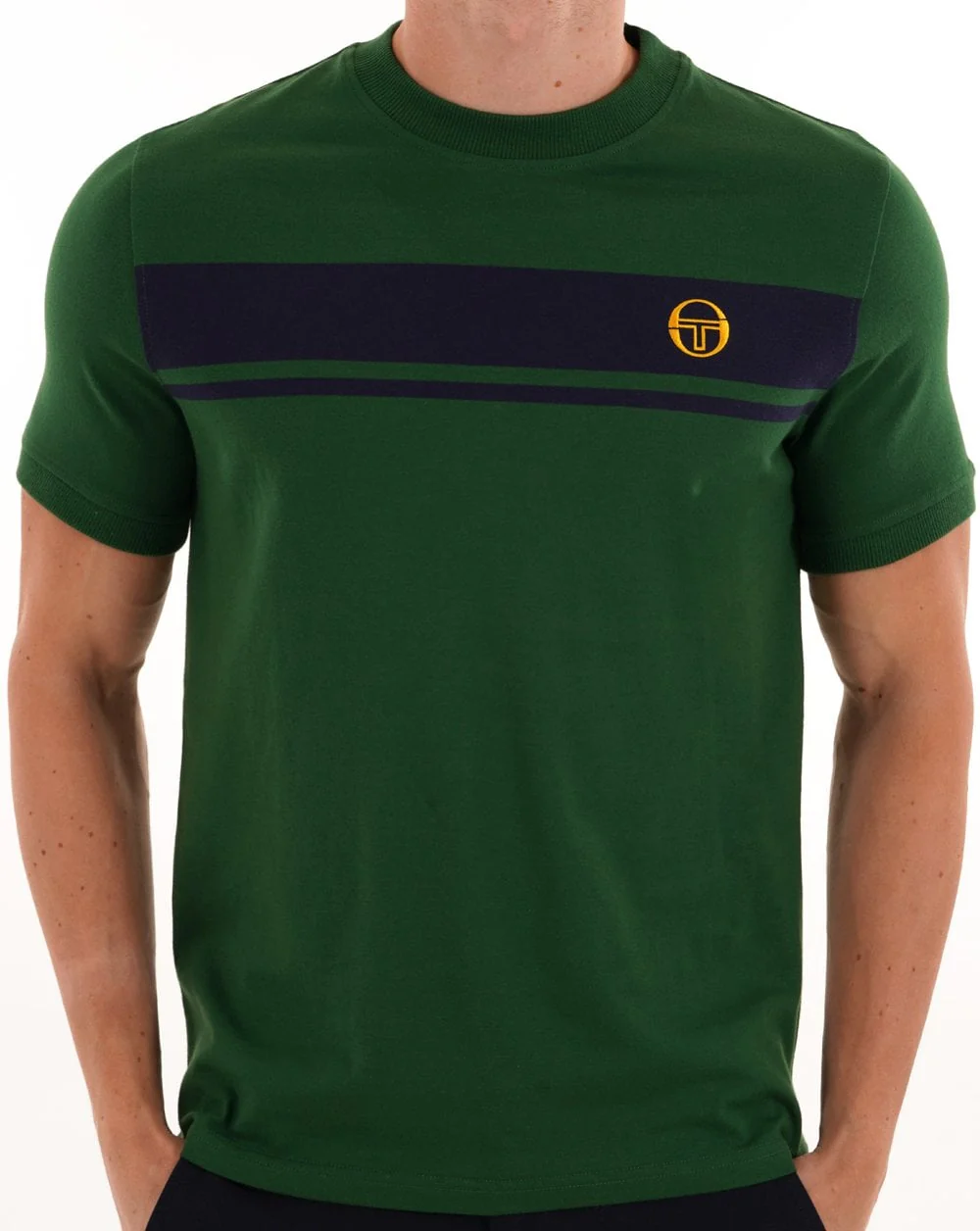 Sergio Tacchini Masters T Shirt Green Navy - Image 2
