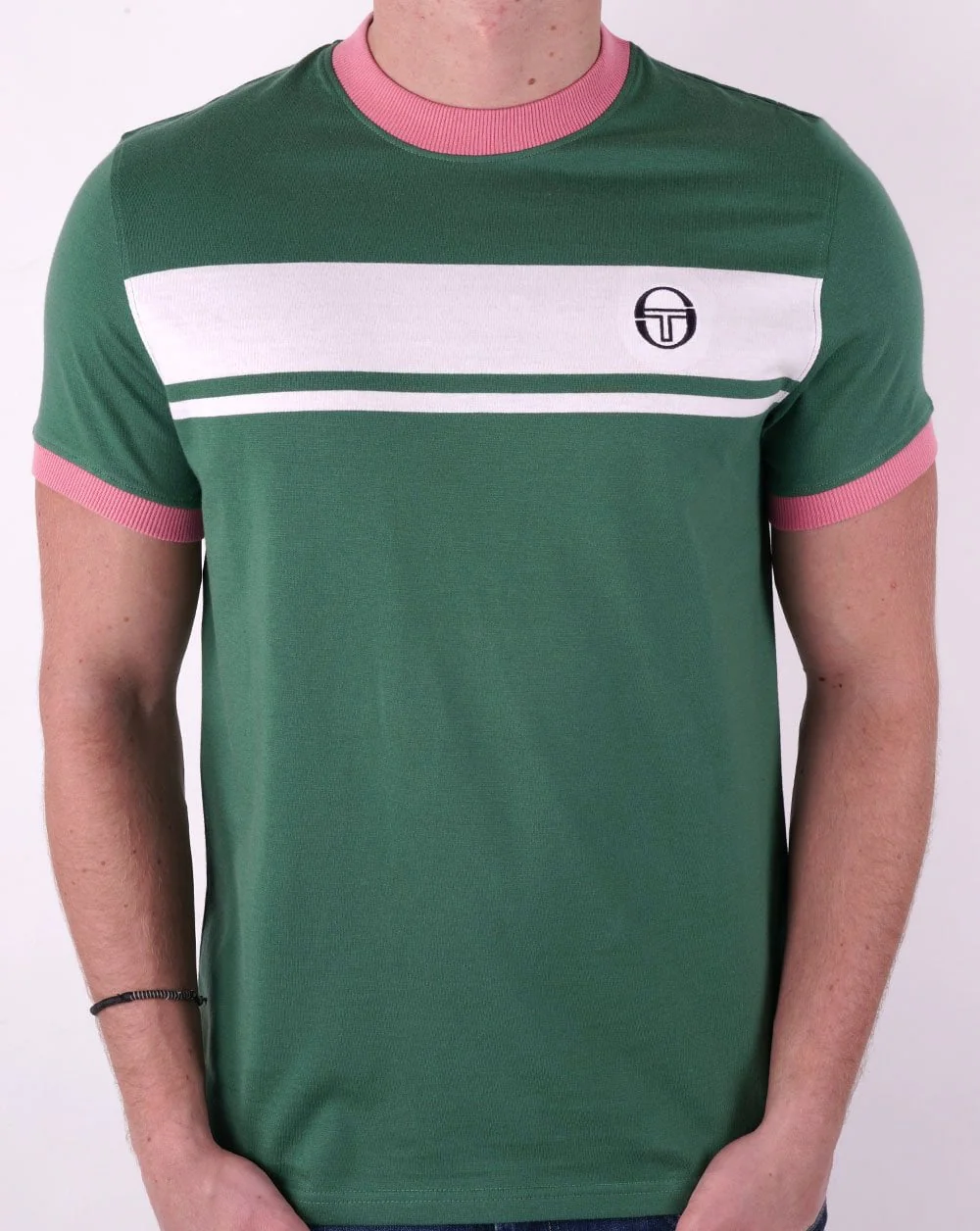 Sergio Tacchini Masters T Shirt Green/White - Image 2