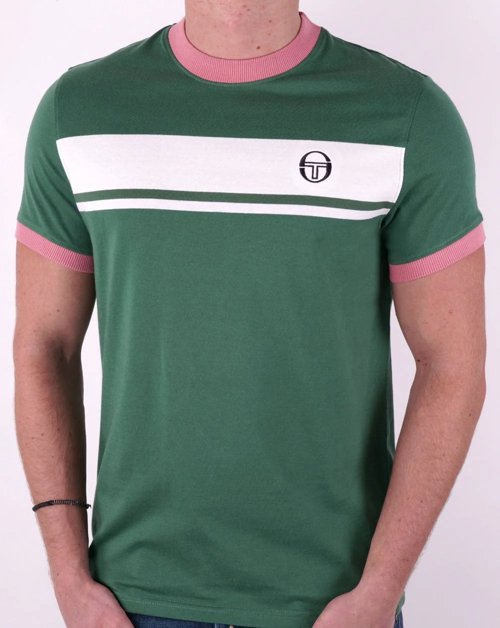 Sergio Tacchini Masters T Shirt Green/White - Image 5