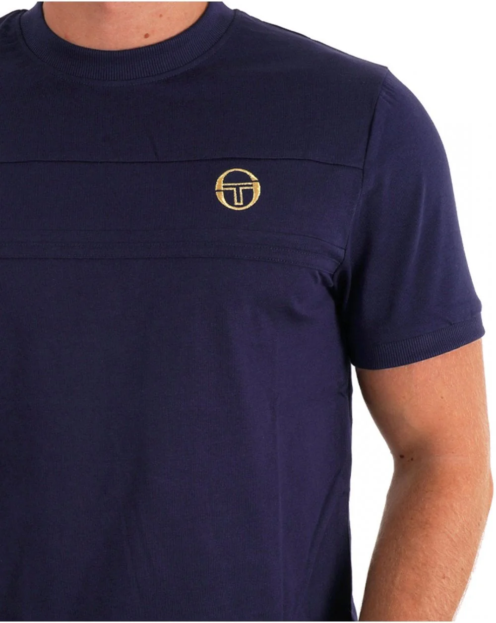 Sergio Tacchini Masters T Shirt Navy Gold - Image 2