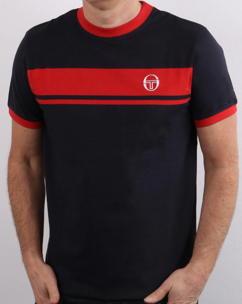 Sergio Tacchini Masters T Shirt Navy /Red