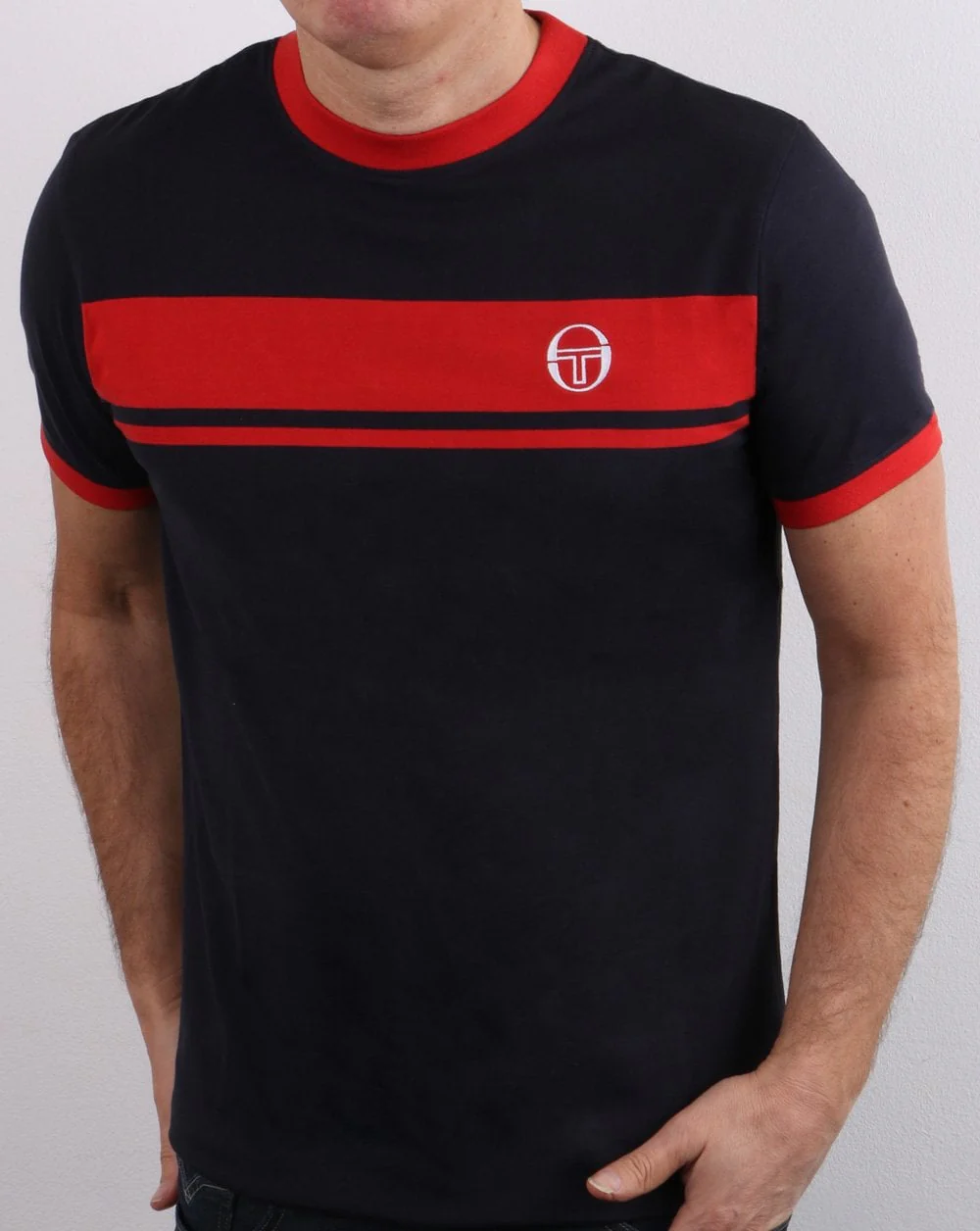Sergio Tacchini Masters T Shirt Navy /Red - Image 2