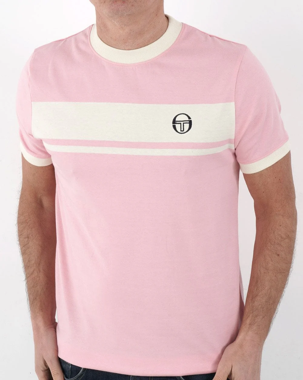 Sergio Tacchini Masters T Shirt Pink/Cream