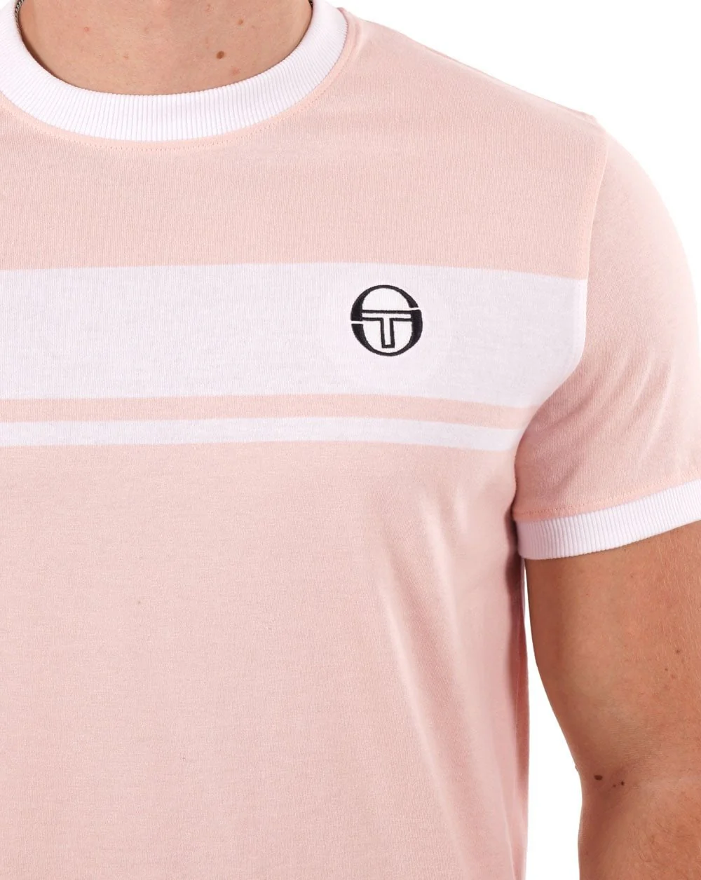 Sergio Tacchini Masters T Shirt Pink/White - Image 2