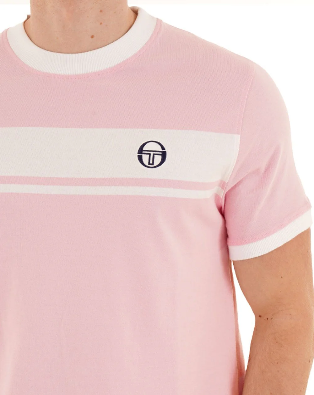 Sergio Tacchini Masters T Shirt Pink/White - Image 2
