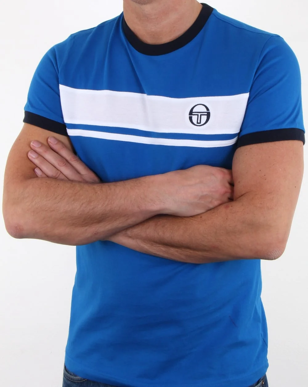 Sergio Tacchini Masters T Shirt Royal/white - Image 3