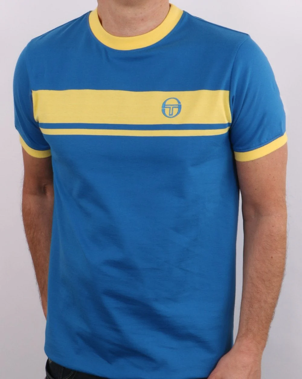 Sergio Tacchini Masters T Shirt Royal/yellow - Image 3