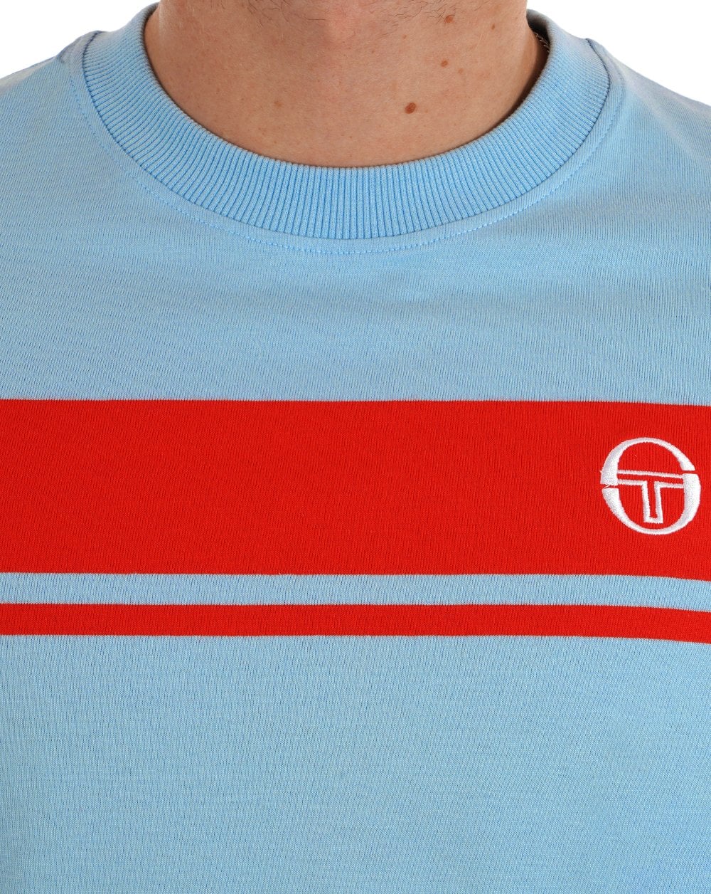 Sergio Tacchini Masters T Shirt Sky/Grenadine - Image 2