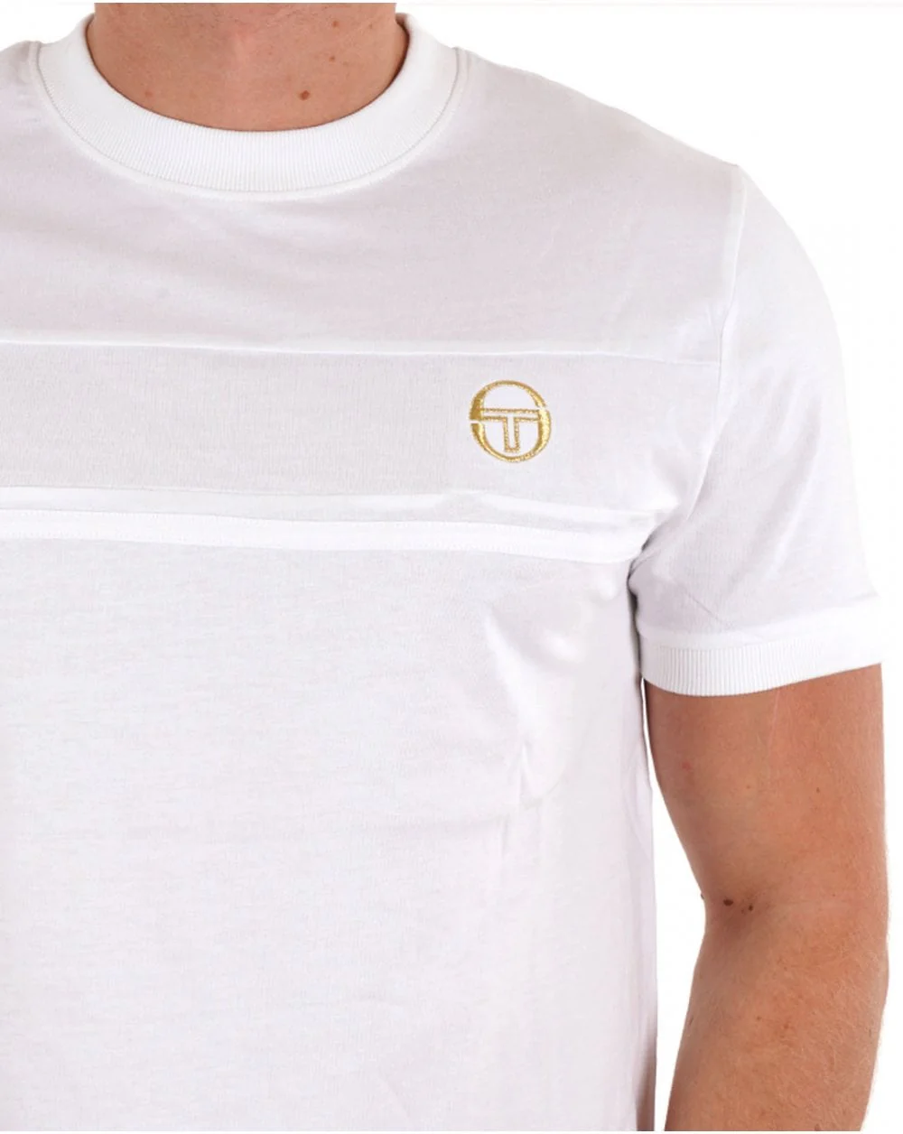 Sergio Tacchini Masters T Shirt White/Gold - Image 2