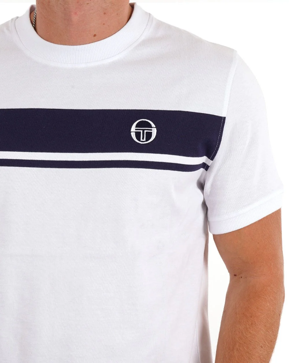 Sergio Tacchini Masters T Shirt White Navy - Image 2