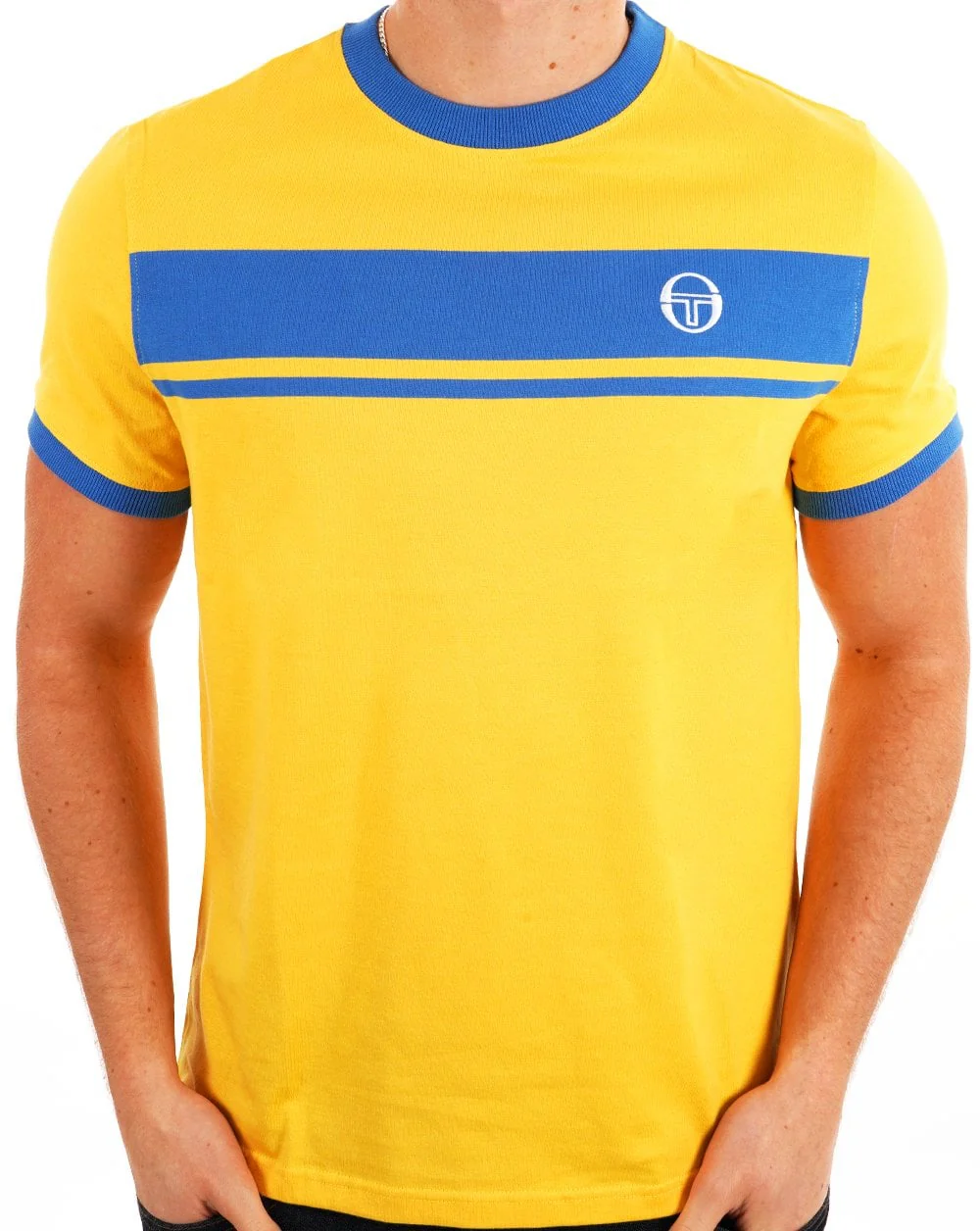 Sergio Tacchini Masters T Shirt Yellow/Blue - Image 2