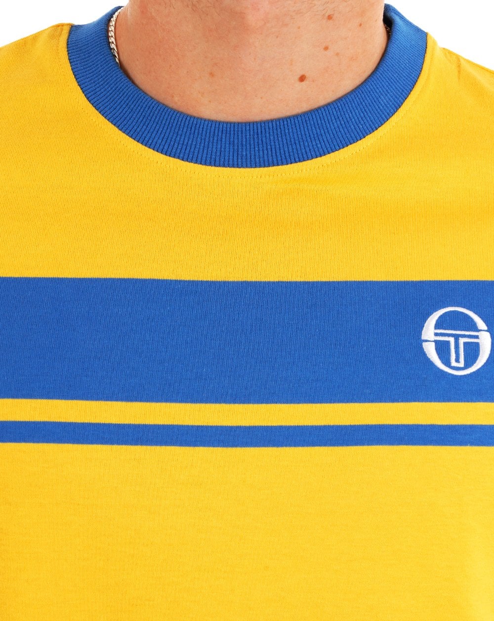 Sergio Tacchini Masters T Shirt Yellow/Blue - Image 3