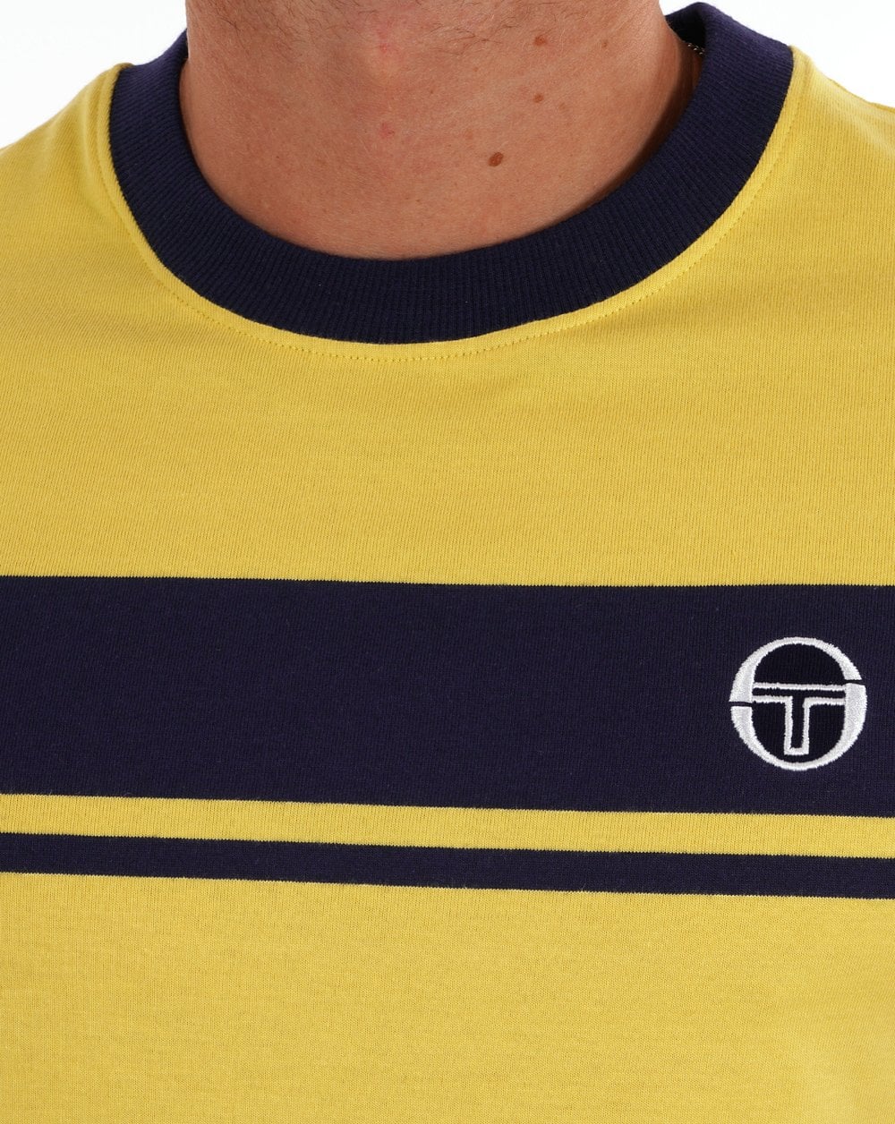 Sergio Tacchini Masters T Shirt Yellow/Navy - Image 2